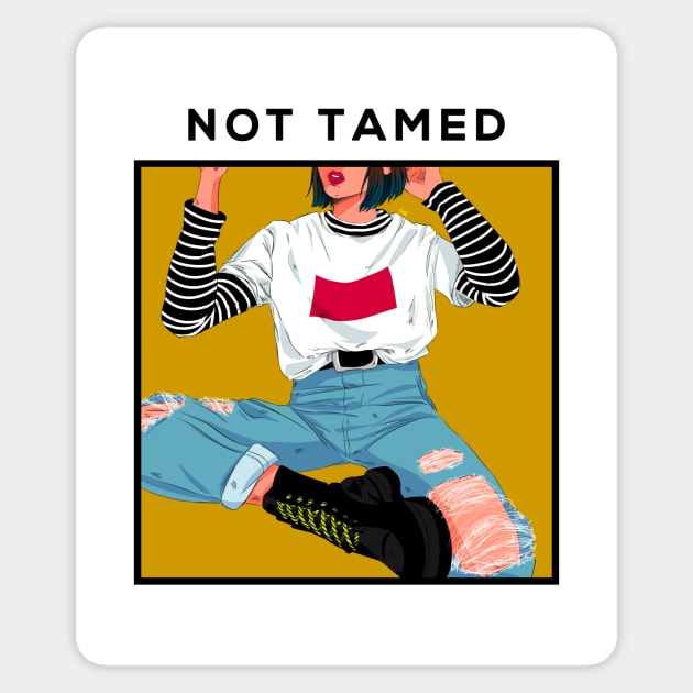 NOT TAMED Sticker by lowercasev